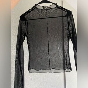 Netted women’s black top